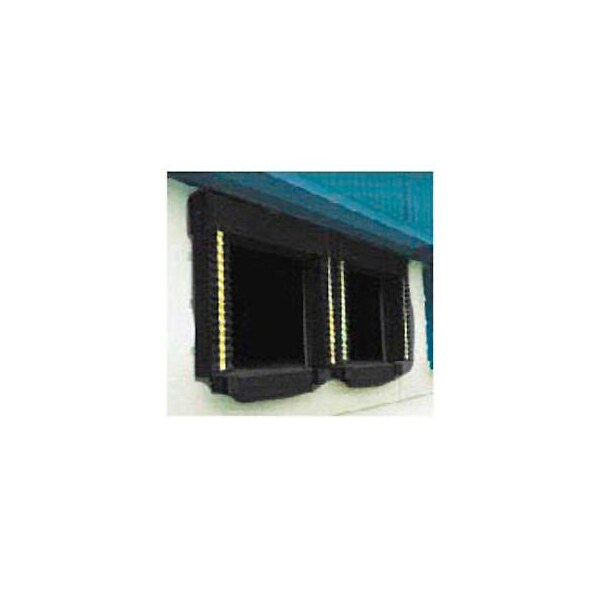 Chalfant Sewing Fabricators, Inc. Chalfant Black Dock Door Seal Model 130 Heavy Duty 40 Ounce 8'W x 8'H with HD Wear Pleats 130-8X8P BLK - main